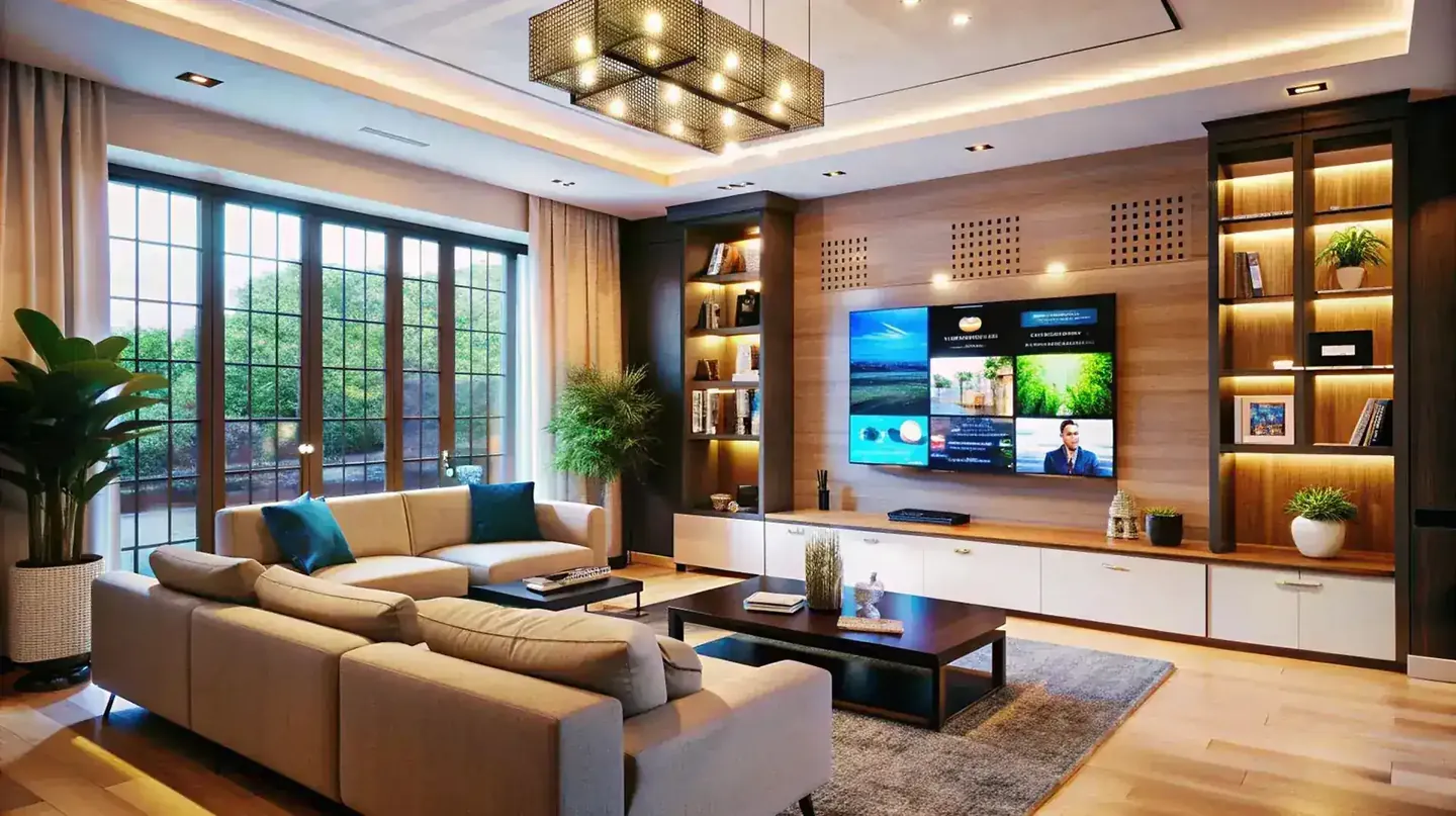TV Unit Designs Chennai – Entertainment Wall Panels with LED Lighting